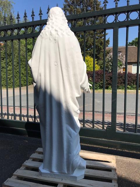 1  Sacred Heart Statue Cast Iron Statue New Paint