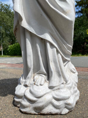 Sacred Heart Statue Suitable For Outdoor en Cast - Iron, France 19 th century