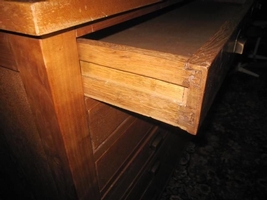 Sacristy Credens Cabinet en wood oak, Belgium 20th century