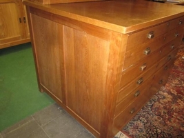 Sacristy Credens Cabinet en wood oak, Belgium 20th century