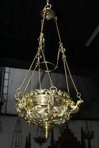 Sanctuary Lamp en Brass - bronze, England 19th century