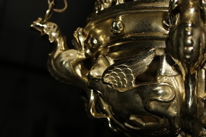 Sanctuary Lamp en Brass - bronze, England 19th century