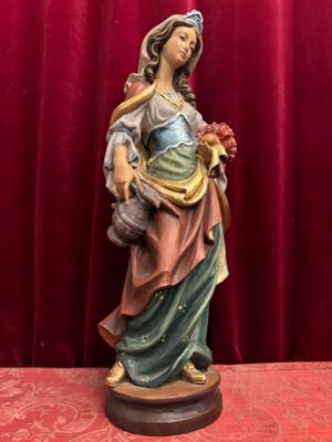 Sculpture Autum en Hand - Carved Wood Polychrome , Italy  20 th century
