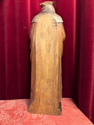 Sculpture  St. Elisabeth Of Hungary  en Hand - Carved Wood , Netherlands  20 th century ( Anno 1920 )