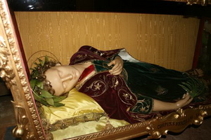 Shrine  With  Relics  And  The  Wax  Body  Of  St. Herculanus  Of  Porto  Near  Rome