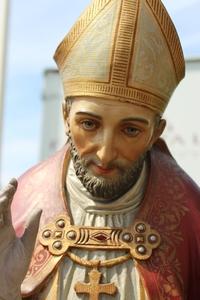 St. Alphonsus Statue Perfect Condition Weight 51 Kgs. en Terra-Cotta polychrome, Belgium 19th century