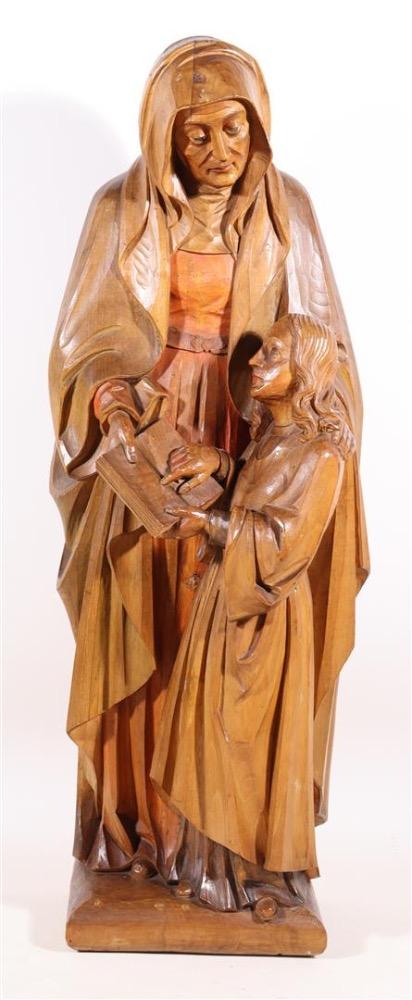 1  St. Anne Sculpture Signed : Hj