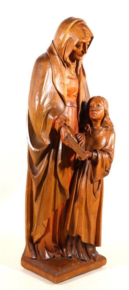 1  St. Anne Sculpture Signed : Hj