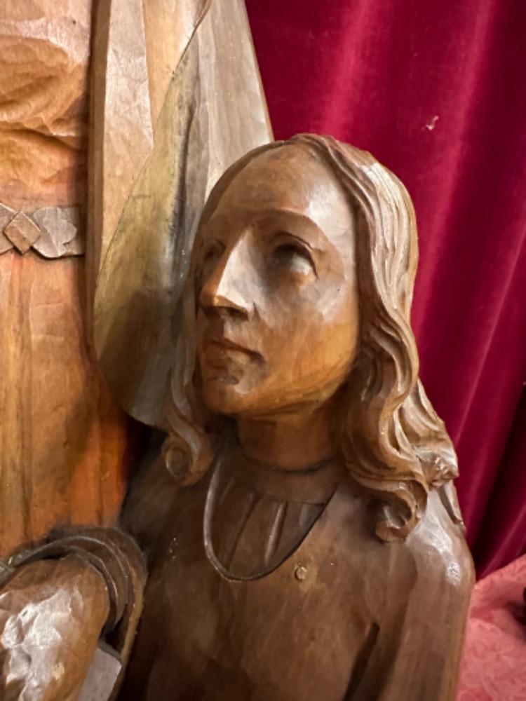 1  St. Anne Sculpture Signed : Hj