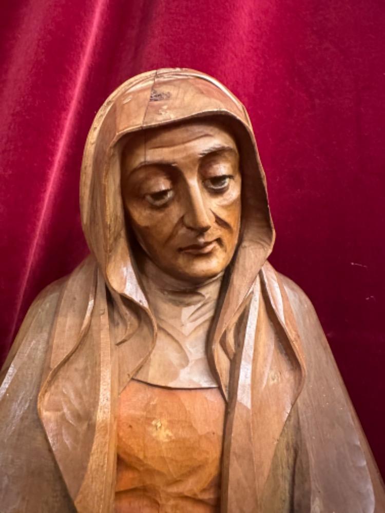 1  St. Anne Sculpture Signed : Hj