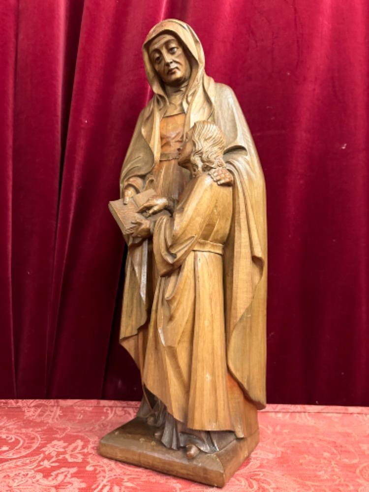 1  St. Anne Sculpture Signed : Hj