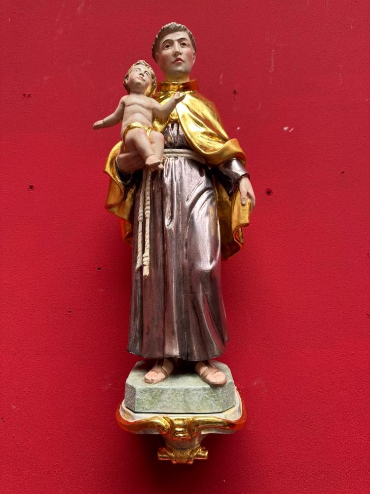 1  St. Anthony Of Padua Sculpture With Hanging Pedestal