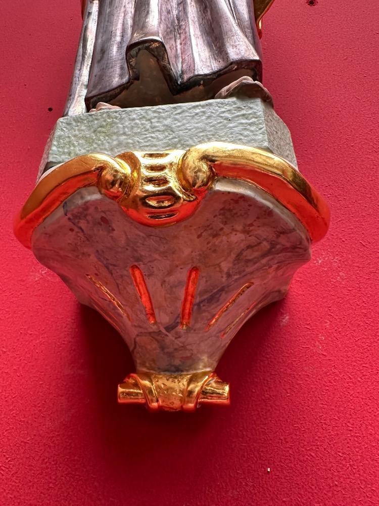 1  St. Anthony Of Padua Sculpture With Hanging Pedestal