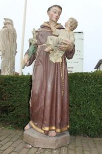 St. Antonius en Terra-Cotta polychrome, France 19th century