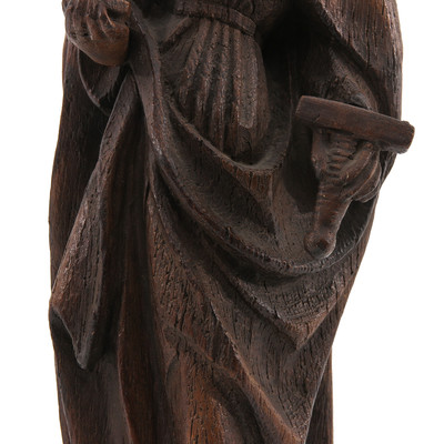 St. Barbara Statue  en Hand - Carved Wood , Belgium  18 th century