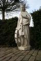 St. Catherine Statue en Terra-Cotta polychrome, France 19th century