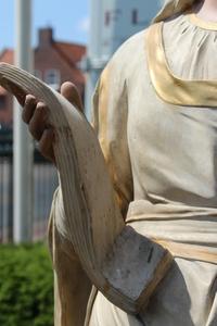 St. Cecilia Statue en plaster polychrome, France 19th century