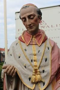 St. Charles en Terra-Cotta polychrome, France 19th century