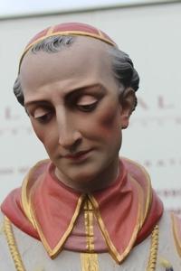 St. Charles en Terra-Cotta polychrome, France 19th century