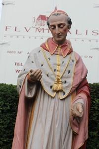 St. Charles en Terra-Cotta polychrome, France 19th century