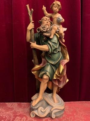 1  St. Christophorus Total Height 84 Cm.