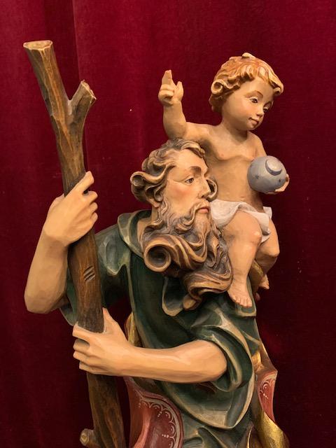 1  St. Christophorus Total Height 84 Cm.