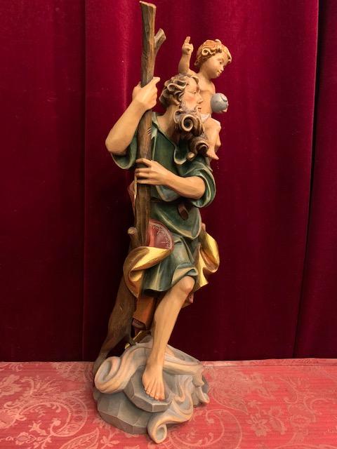 1  St. Christophorus Total Height 84 Cm.
