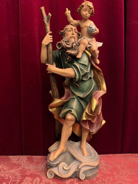 1  St. Christophorus Total Height 84 Cm.