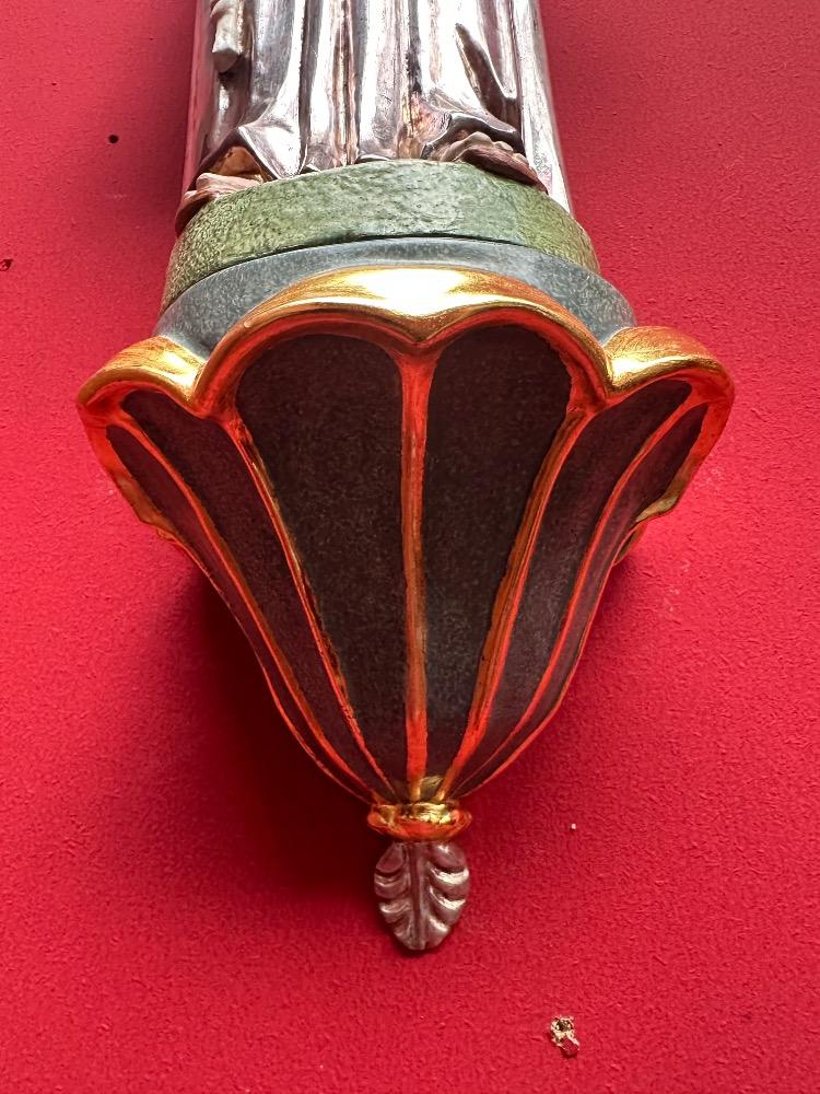 1  St. Clara Sculpture With Hanging Pedestal