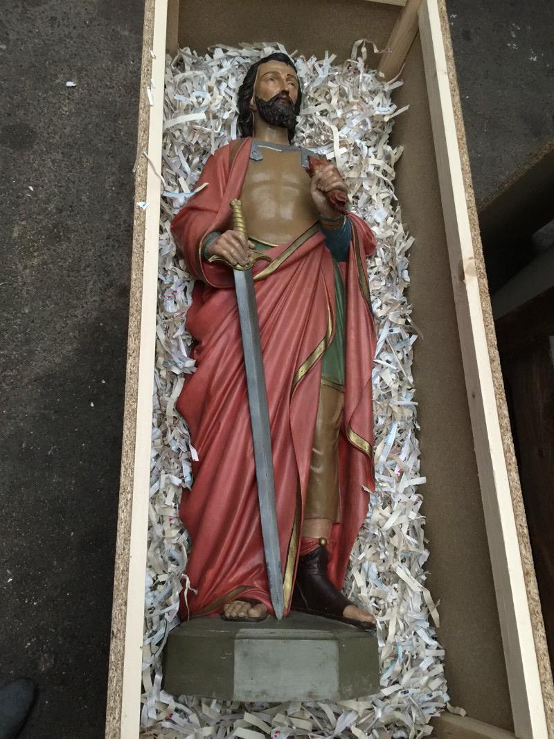 1  St. Donatus Statue. Packing For Germany 2016.