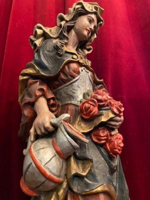 St. Elisabeth Of Thuringen  en Carved Wood Polychrome, Southern Germany 20th century