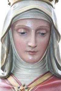 St. Elisabeth Statue en Terra-Cotta Polychrome, Belgium 19th century