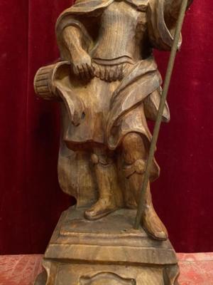 St. Florian Statue en Carved Wood , Southern Germany 20th century