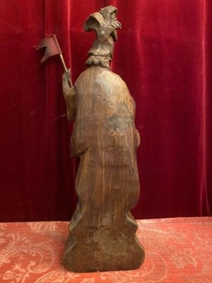 St. Florian Statue en Carved Wood , Southern Germany 20th century