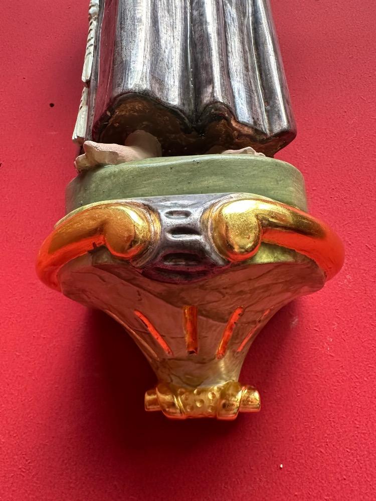 1  St. Francis Of Assisi Sculpture With Hanging Pedestal