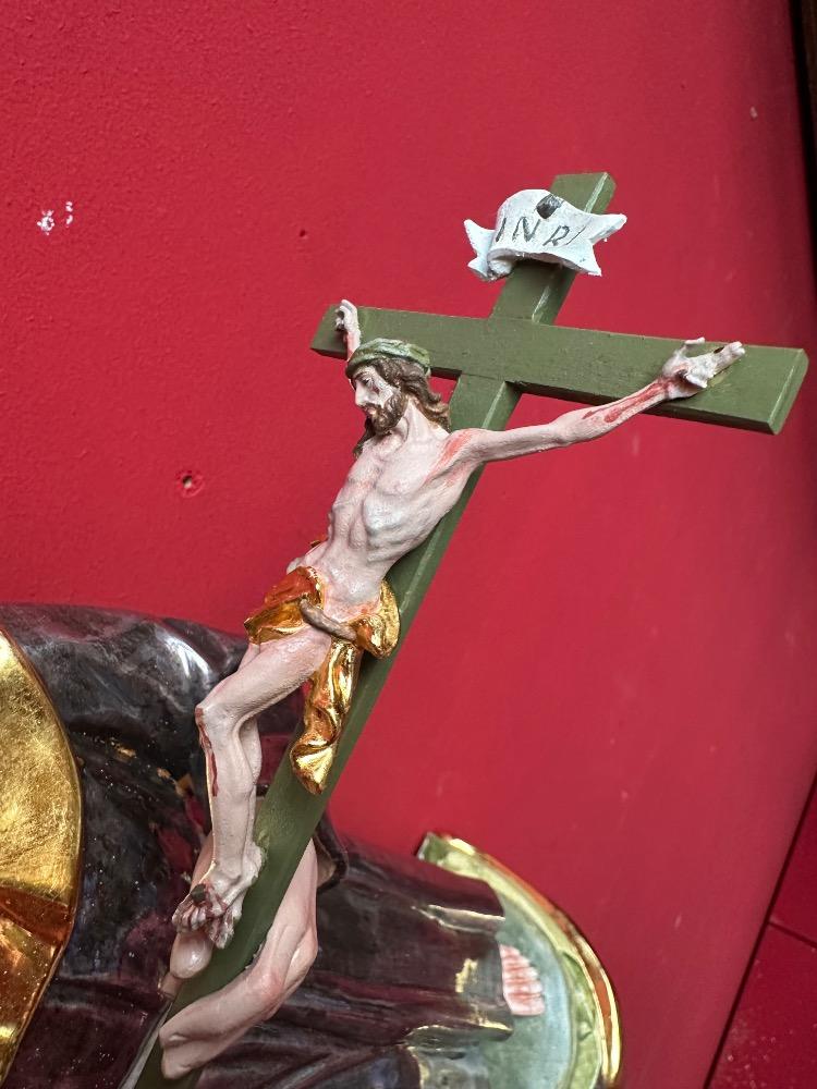 1  St. Francis Of Assisi Sculpture With Hanging Pedestal