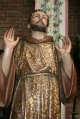 St. Fransiscus Statue en wood polychrome, Belgium 19th century