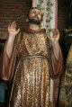 St. Fransiscus Statue en wood polychrome, Belgium 19th century