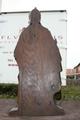 St. Gregorius Pope en hand-carved oak wood polychrome, Dutch 19th century