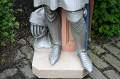 St. Jeanne D Arc Statue en plaster polychrome, France 19th century