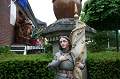 St. Jeanne D Arc Statue en plaster polychrome, France 19th century