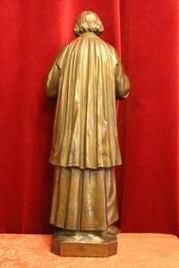 St. John Vianny Statue. Weight 18.25 Kgs. en Full Bronze, France 1905