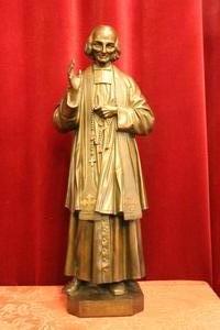 St. John Vianny Statue. Weight 18.25 Kgs. en Full Bronze, France 1905