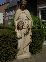 St. Joseph Statue en plaster polychrome, France 19th century