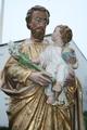 St. Joseph Statue en Terra-Cotta polychrome, Belgium 19th century