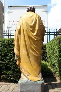 St. Joseph Statue en plaster polychrome, France 19th century