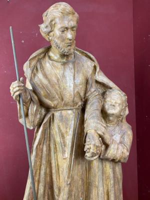 St. Joseph Statue  en Plaster polychrome, Netherlands  20 th century