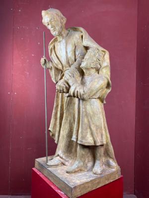 St. Joseph Statue  en Plaster polychrome, Netherlands  20 th century