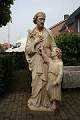 St. Joseph Statue en plaster polychrome, Belgium 19th century