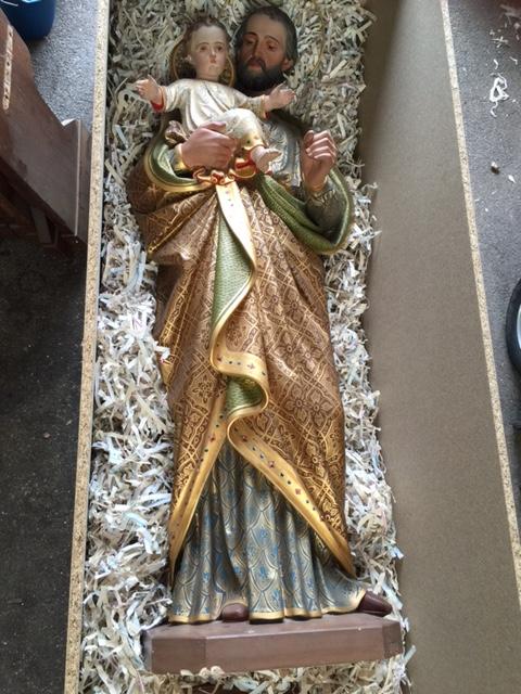 1  St. Joseph Statue By Mayer Munich. Delivery For Vatican City 2015.